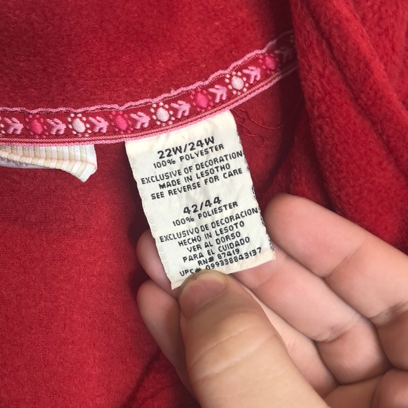 White Stag Partial Zip Fleece 22W 24W PLUS SIZE - Picture 3 of 5